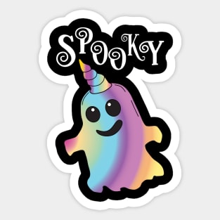 Spooky Unicorn Ghost Sticker